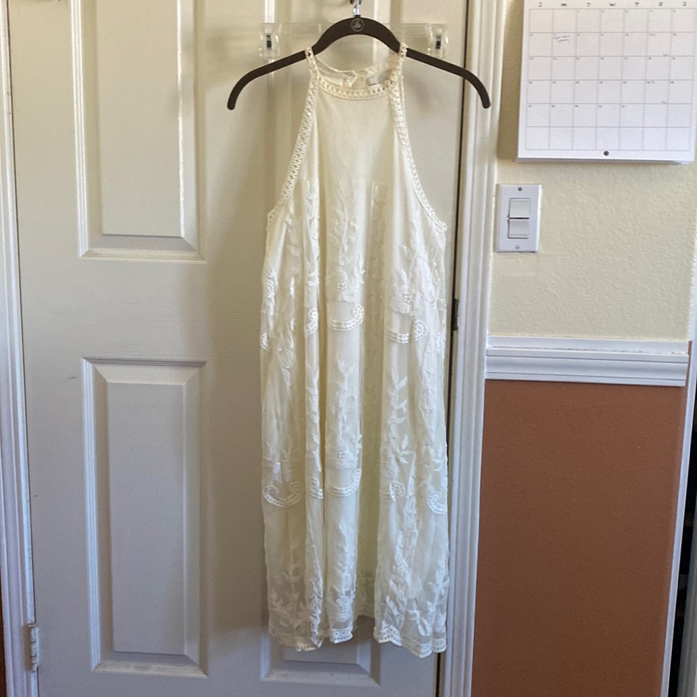 Jun & Ivy - halter top white dress